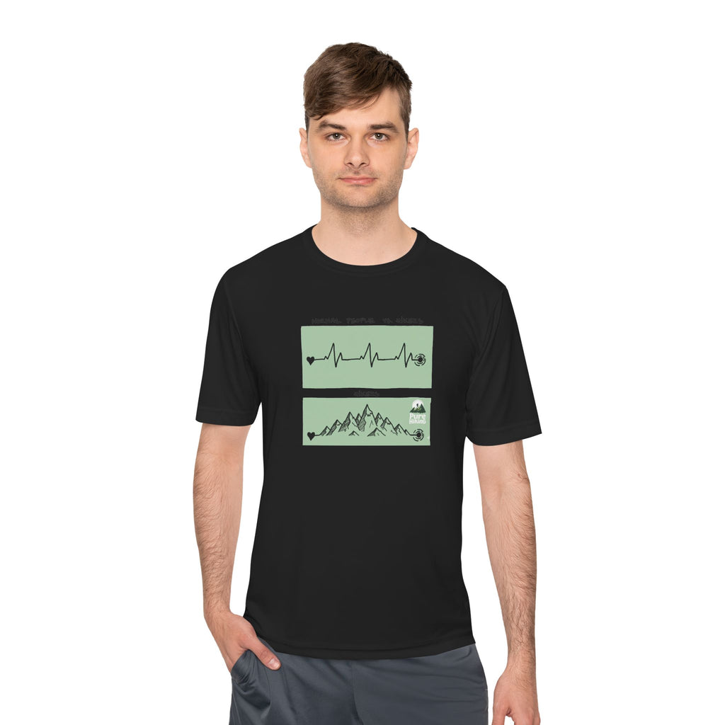 Hiking Tee — 'Normal People Go Outside, Climbs' Mountain Graphic Moisture‑Wicking Shirt