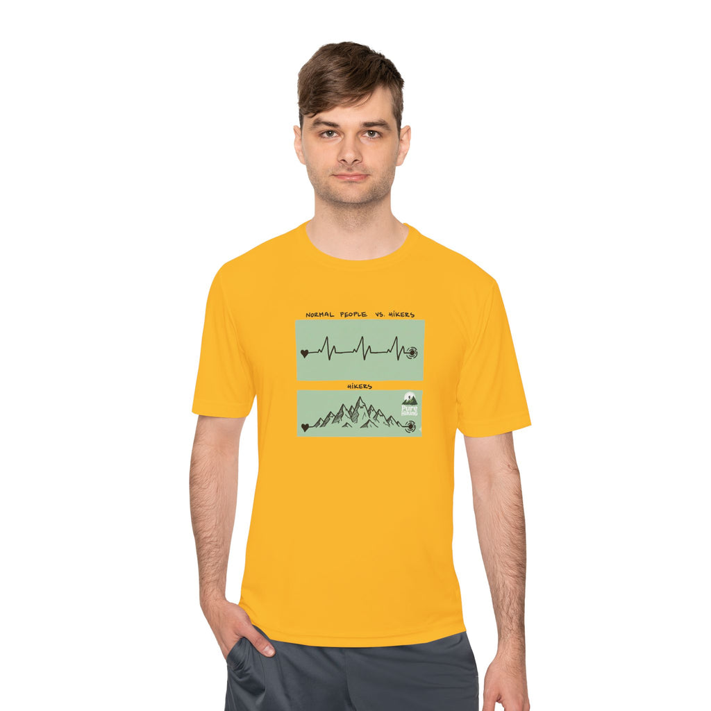 Hiking Tee — 'Normal People Go Outside, Climbs' Mountain Graphic Moisture‑Wicking Shirt