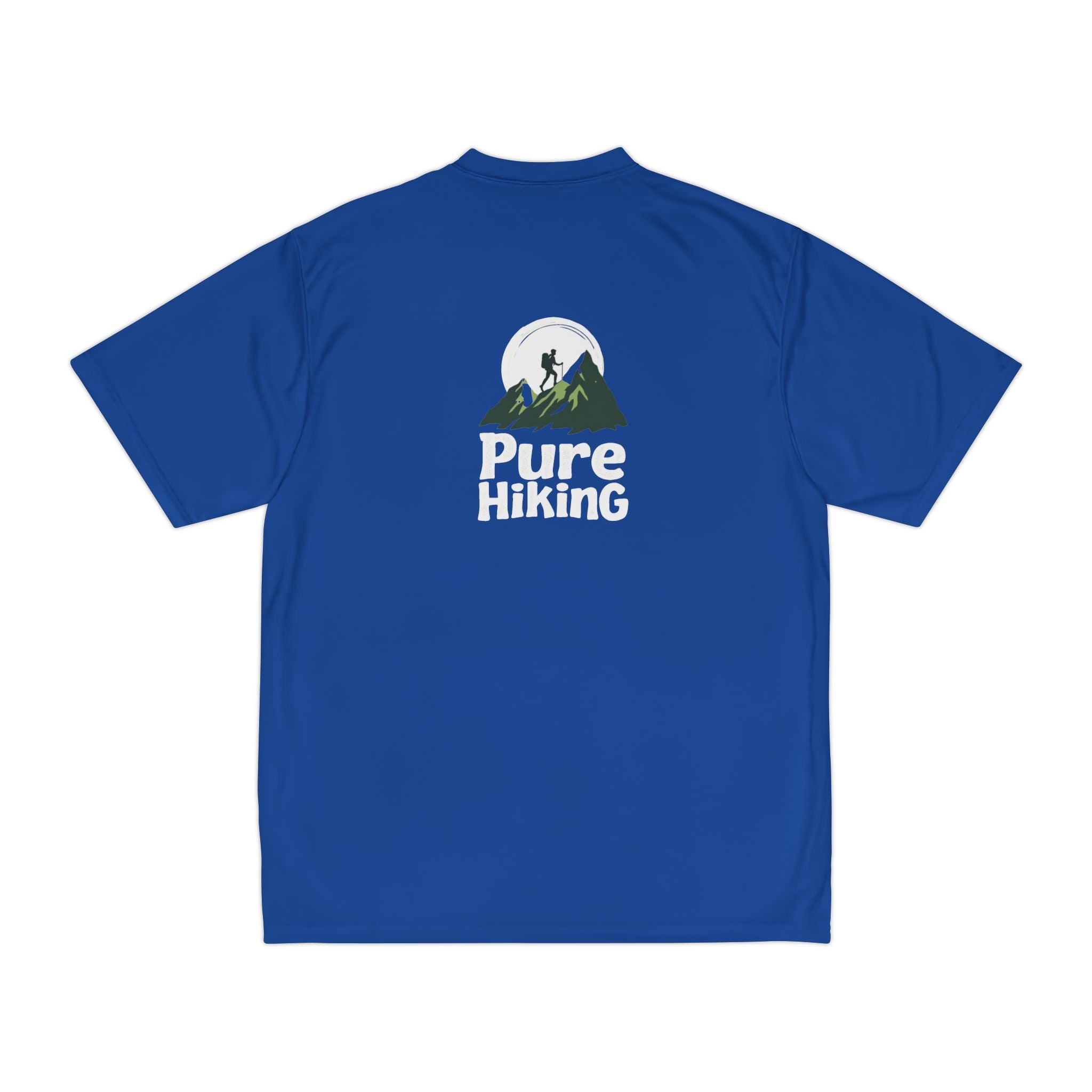 Hiking T-Shirt — "Pure Hiking" Performance Tee with Mountain Moon Graphic
