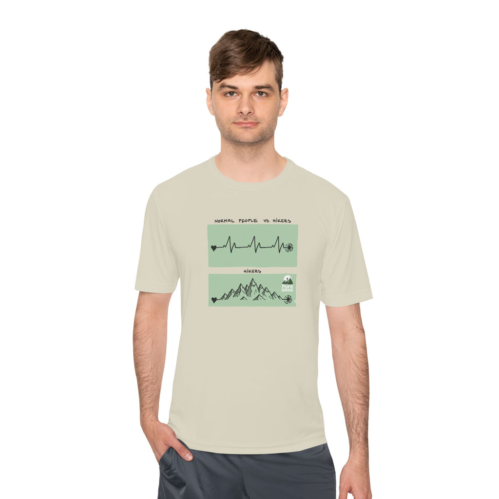 Hiking Tee — 'Normal People Go Outside, Climbs' Mountain Graphic Moisture‑Wicking Shirt