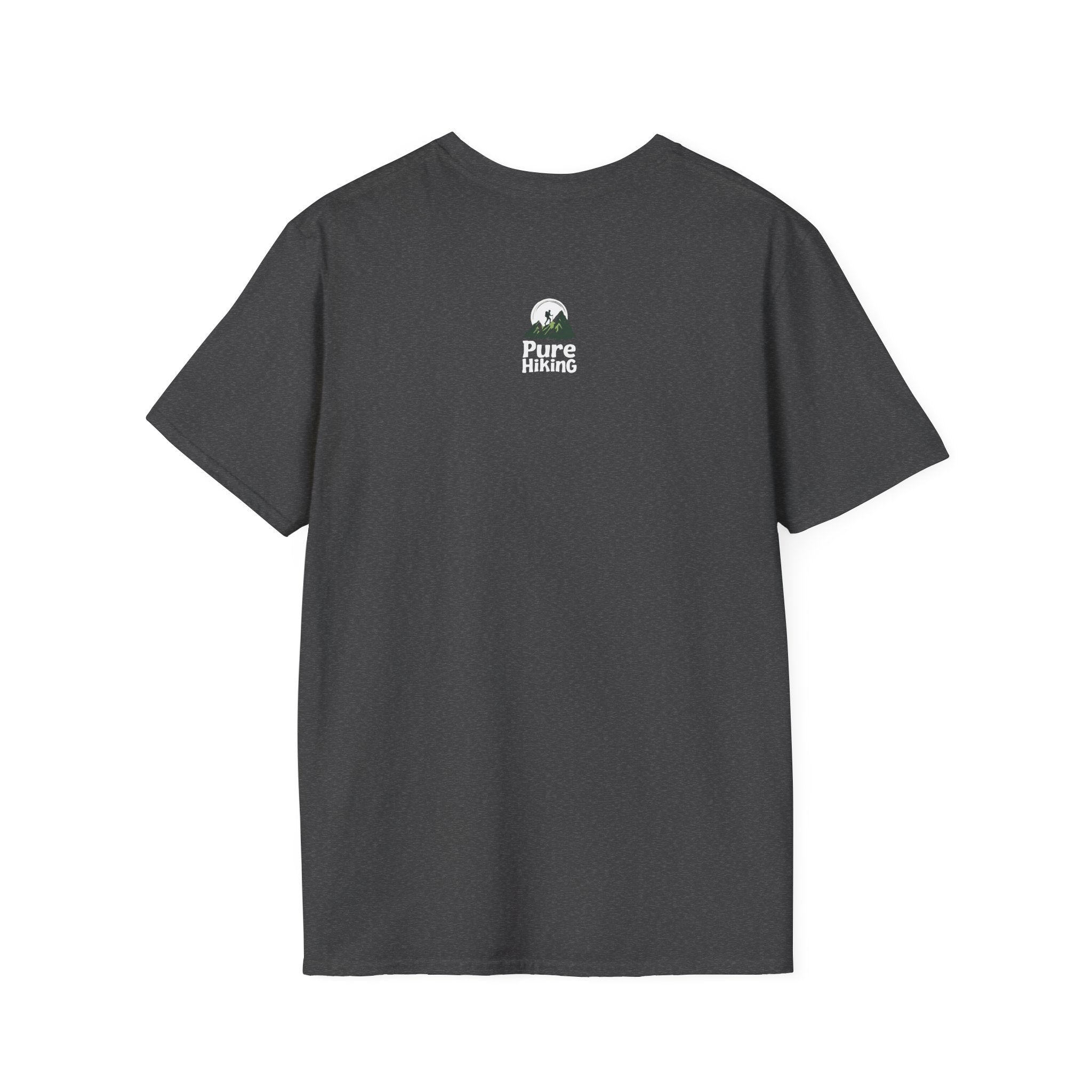 Trail Hiker Beer Badge T-Shirt — “Happy Trails, Tasty Ales” Outdoor Hiking Tee