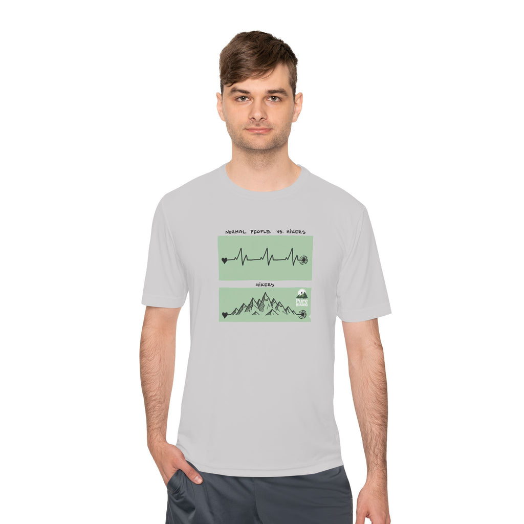 Hiking Tee — 'Normal People Go Outside, Climbs' Mountain Graphic Moisture‑Wicking Shirt
