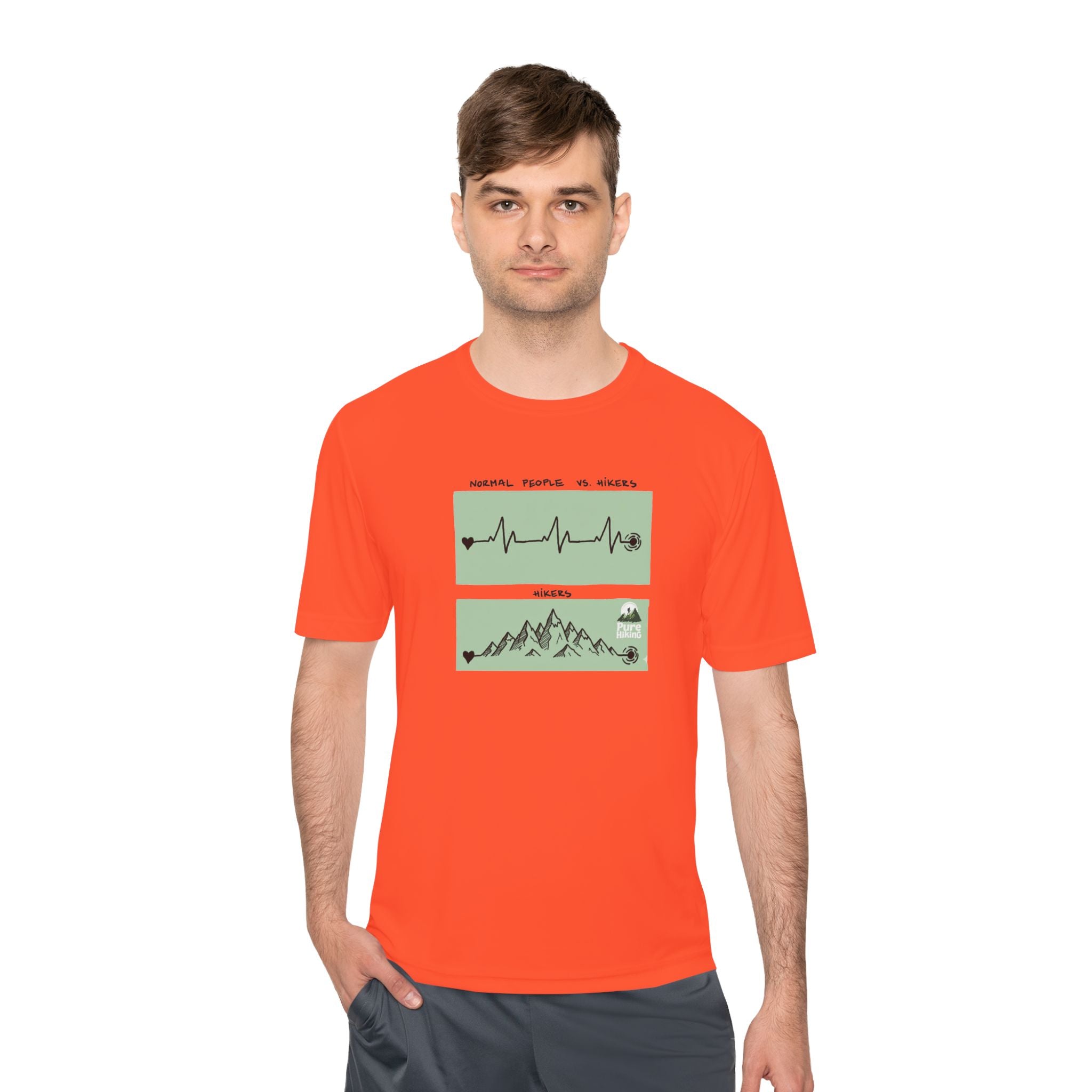 Hiking Tee — 'Normal People Go Outside, Climbs' Mountain Graphic Moisture‑Wicking Shirt