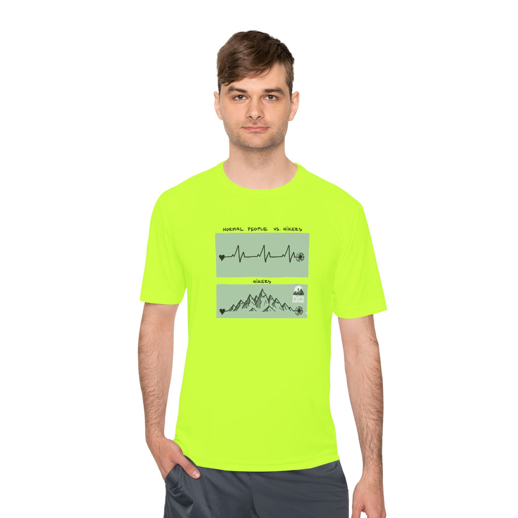 Hiking Tee — 'Normal People Go Outside, Climbs' Mountain Graphic Moisture‑Wicking Shirt