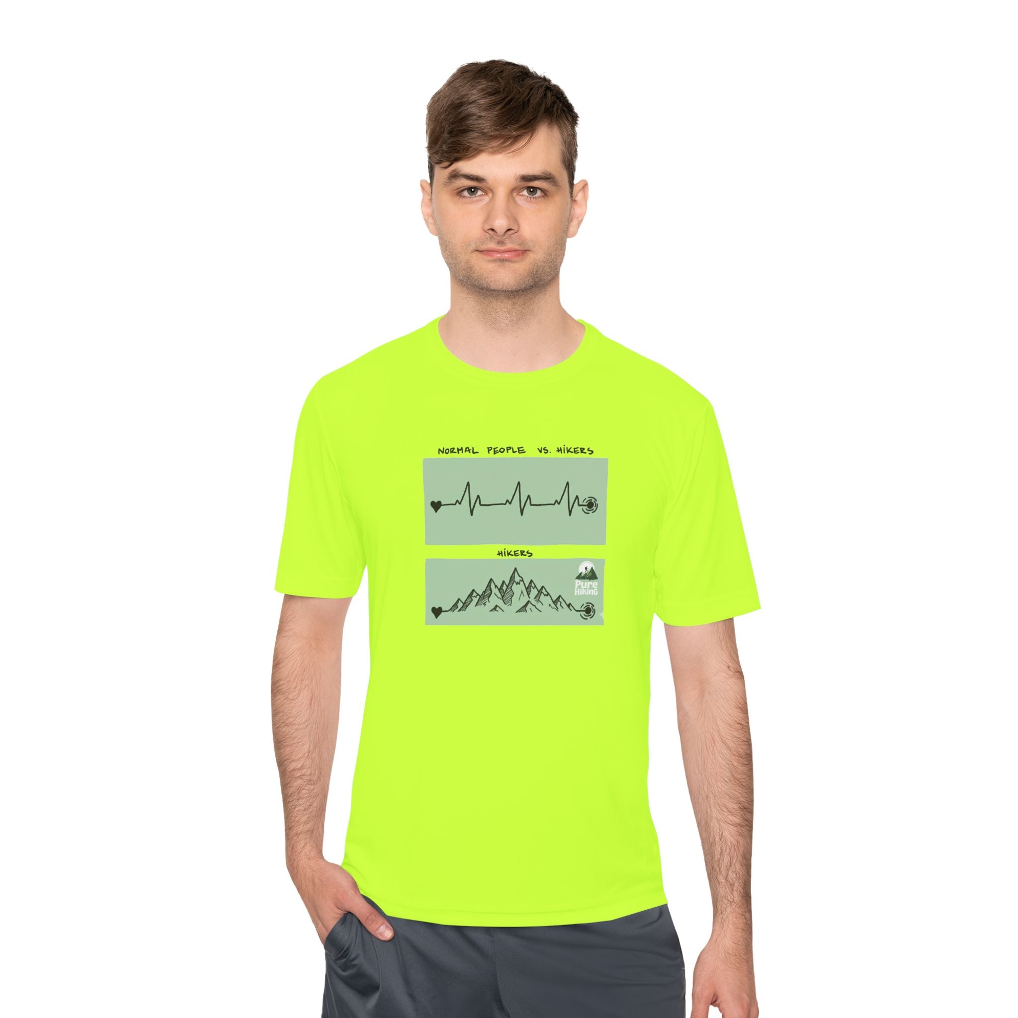 Hiking Tee — 'Normal People Go Outside, Climbs' Mountain Graphic Moisture‑Wicking Shirt