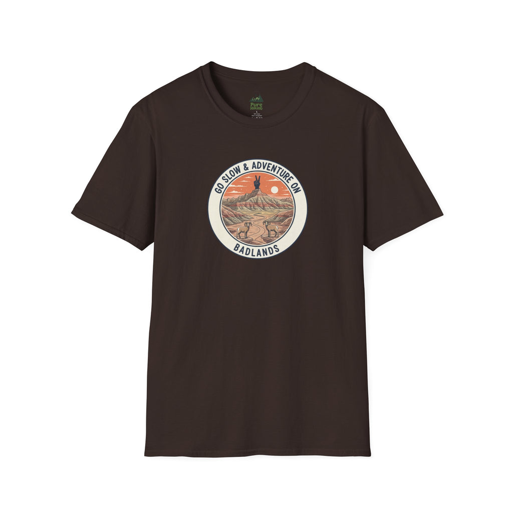 Badlands — "Go Slow & Adventure On" T-Shirt