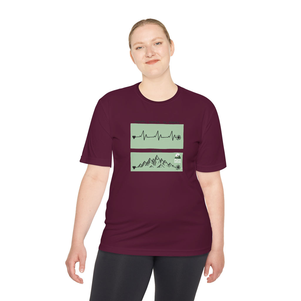 Hiking Tee — 'Normal People Go Outside, Climbs' Mountain Graphic Moisture‑Wicking Shirt