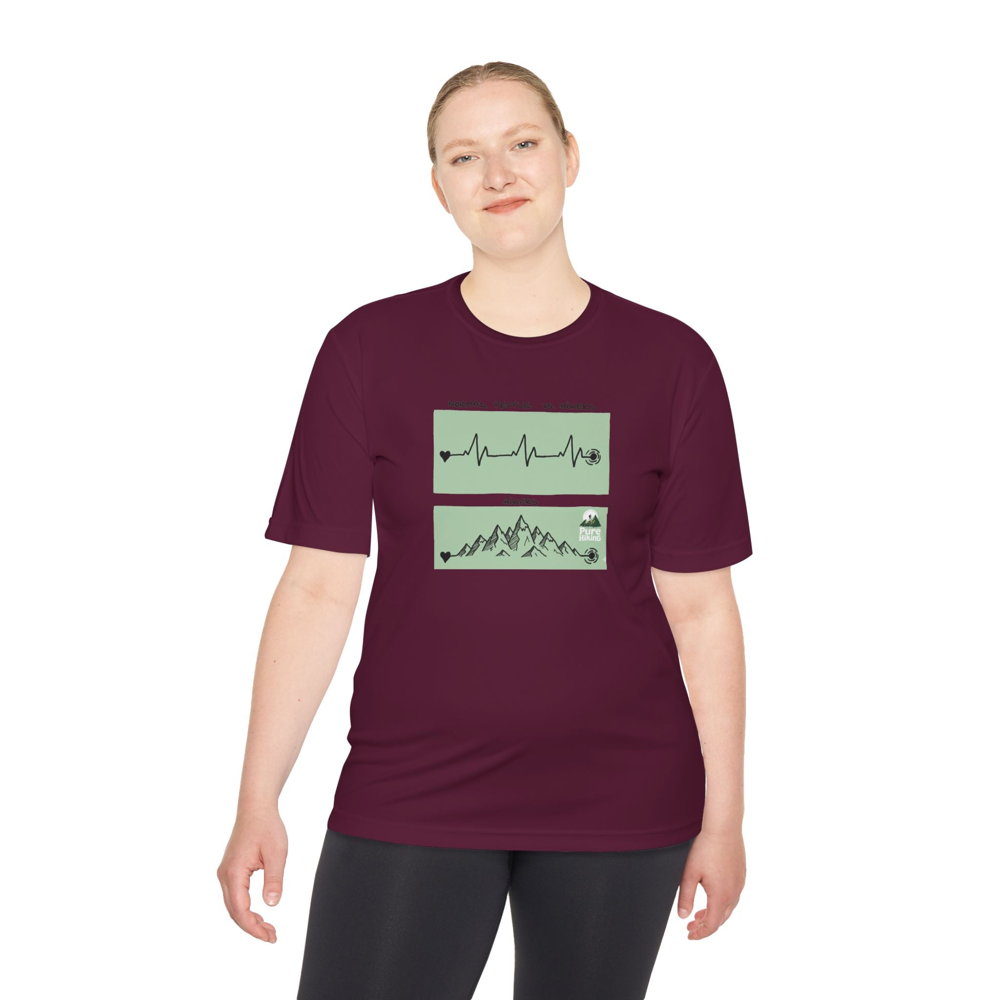 Hiking Tee — 'Normal People Go Outside, Climbs' Mountain Graphic Moisture‑Wicking Shirt