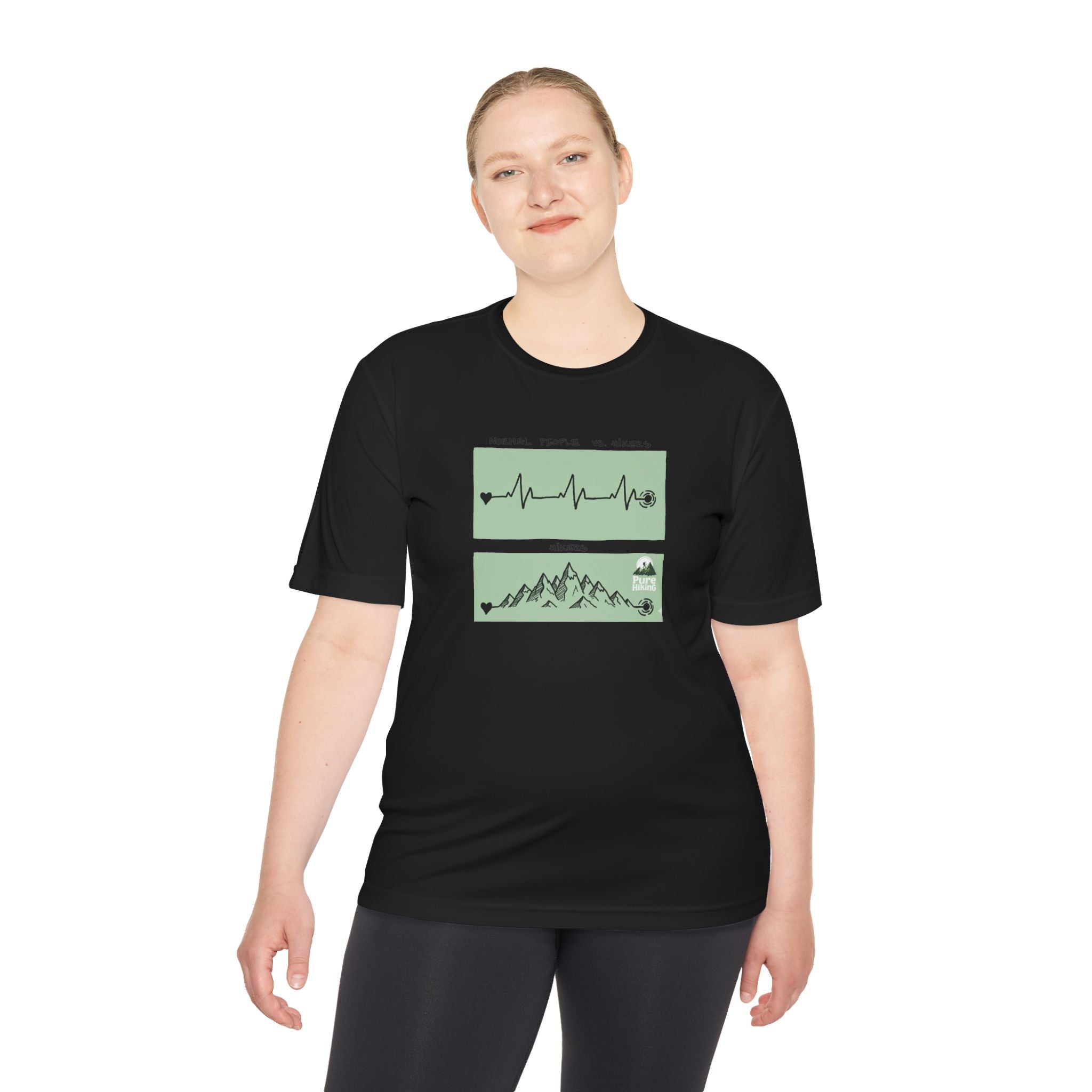 Hiking Tee — 'Normal People Go Outside, Climbs' Mountain Graphic Moisture‑Wicking Shirt