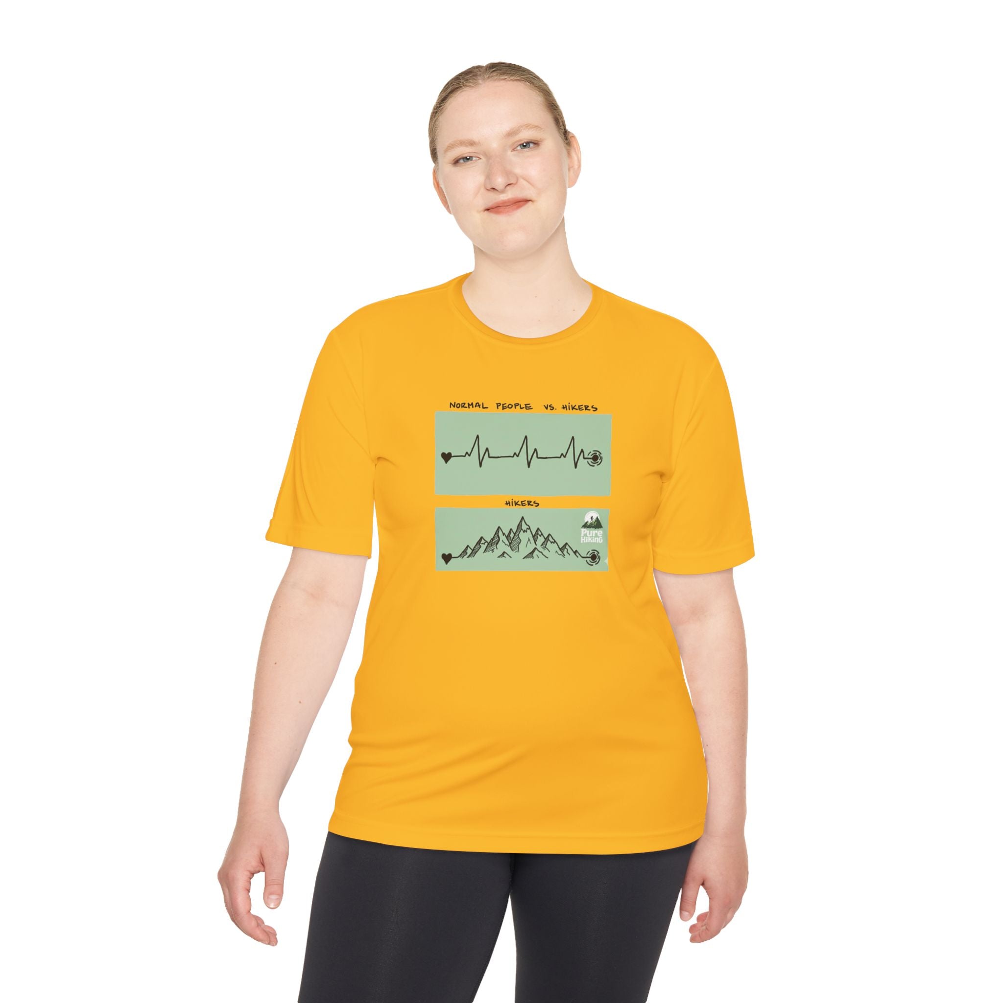 Hiking Tee — 'Normal People Go Outside, Climbs' Mountain Graphic Moisture‑Wicking Shirt