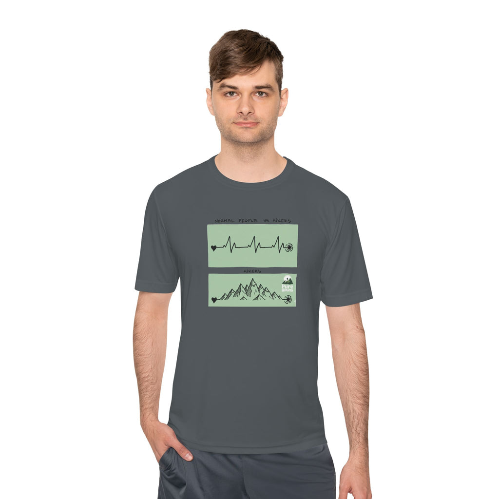 Hiking Tee — 'Normal People Go Outside, Climbs' Mountain Graphic Moisture‑Wicking Shirt
