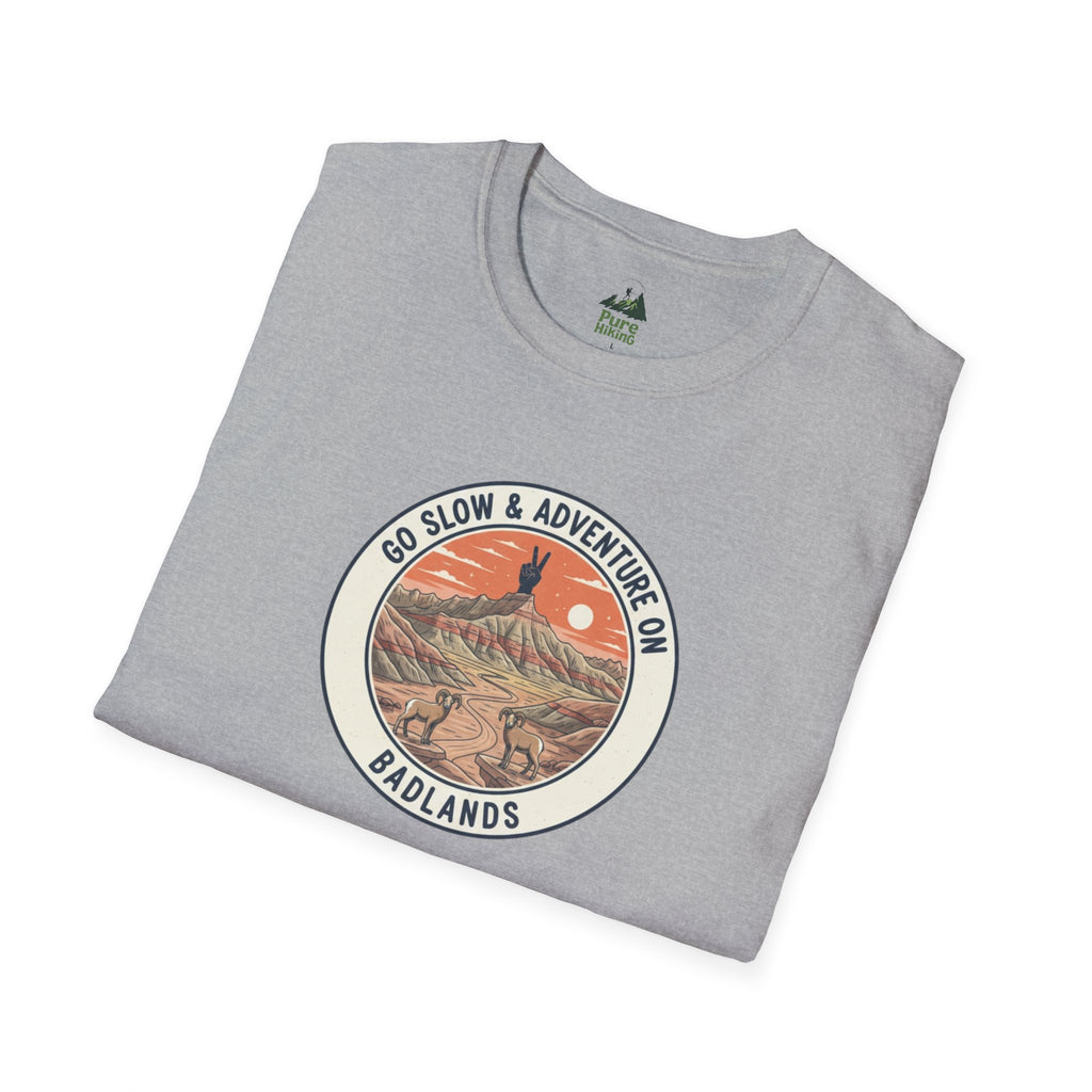 Badlands — "Go Slow & Adventure On" T-Shirt