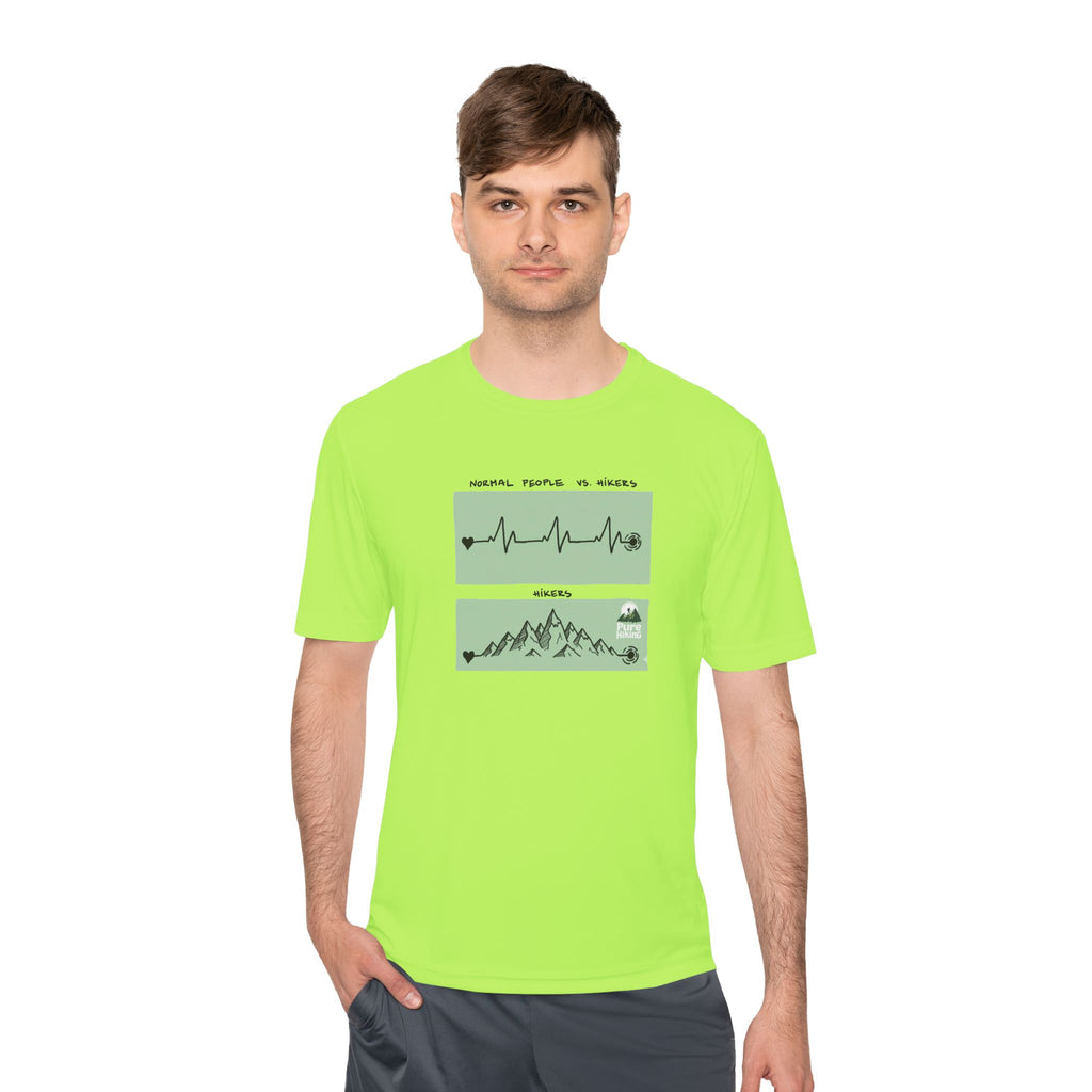 Hiking Tee — 'Normal People Go Outside, Climbs' Mountain Graphic Moisture‑Wicking Shirt