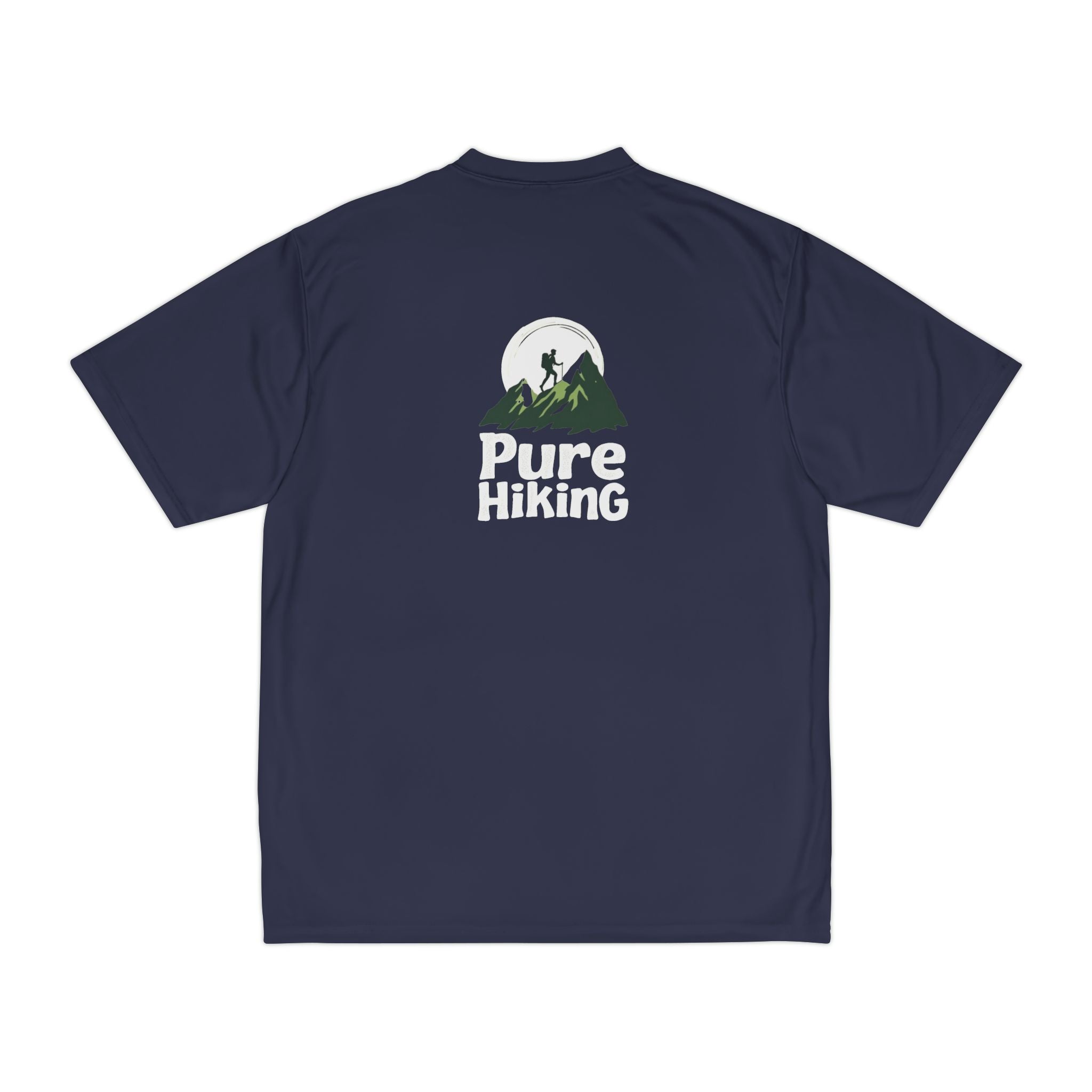 Hiking T-Shirt — "Pure Hiking" Performance Tee with Mountain Moon Graphic
