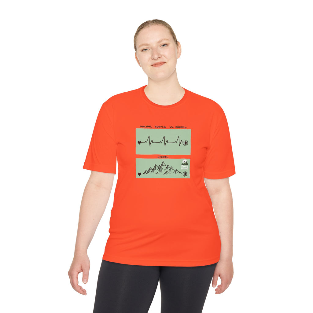 Hiking Tee — 'Normal People Go Outside, Climbs' Mountain Graphic Moisture‑Wicking Shirt