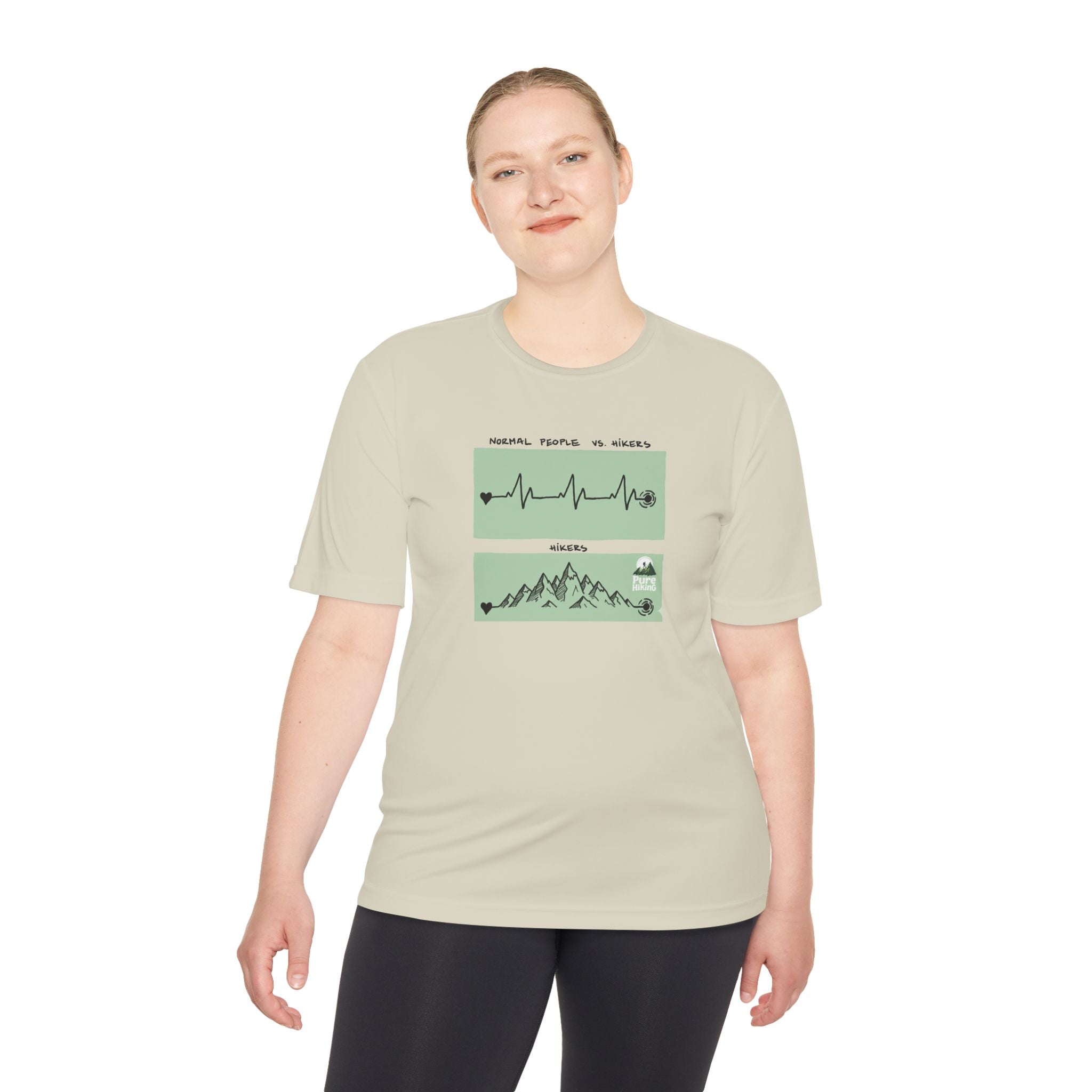 Hiking Tee — 'Normal People Go Outside, Climbs' Mountain Graphic Moisture‑Wicking Shirt