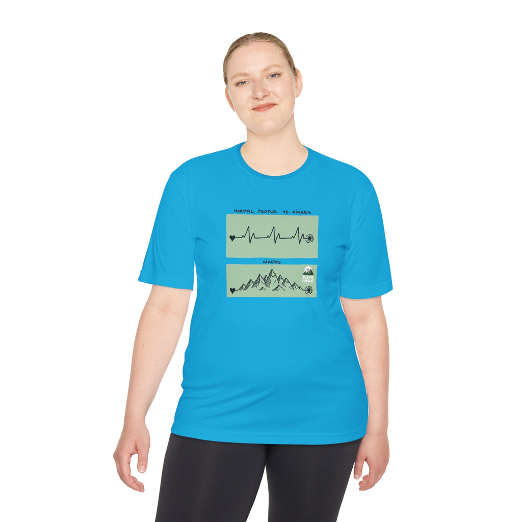 Hiking Tee — 'Normal People Go Outside, Climbs' Mountain Graphic Moisture‑Wicking Shirt