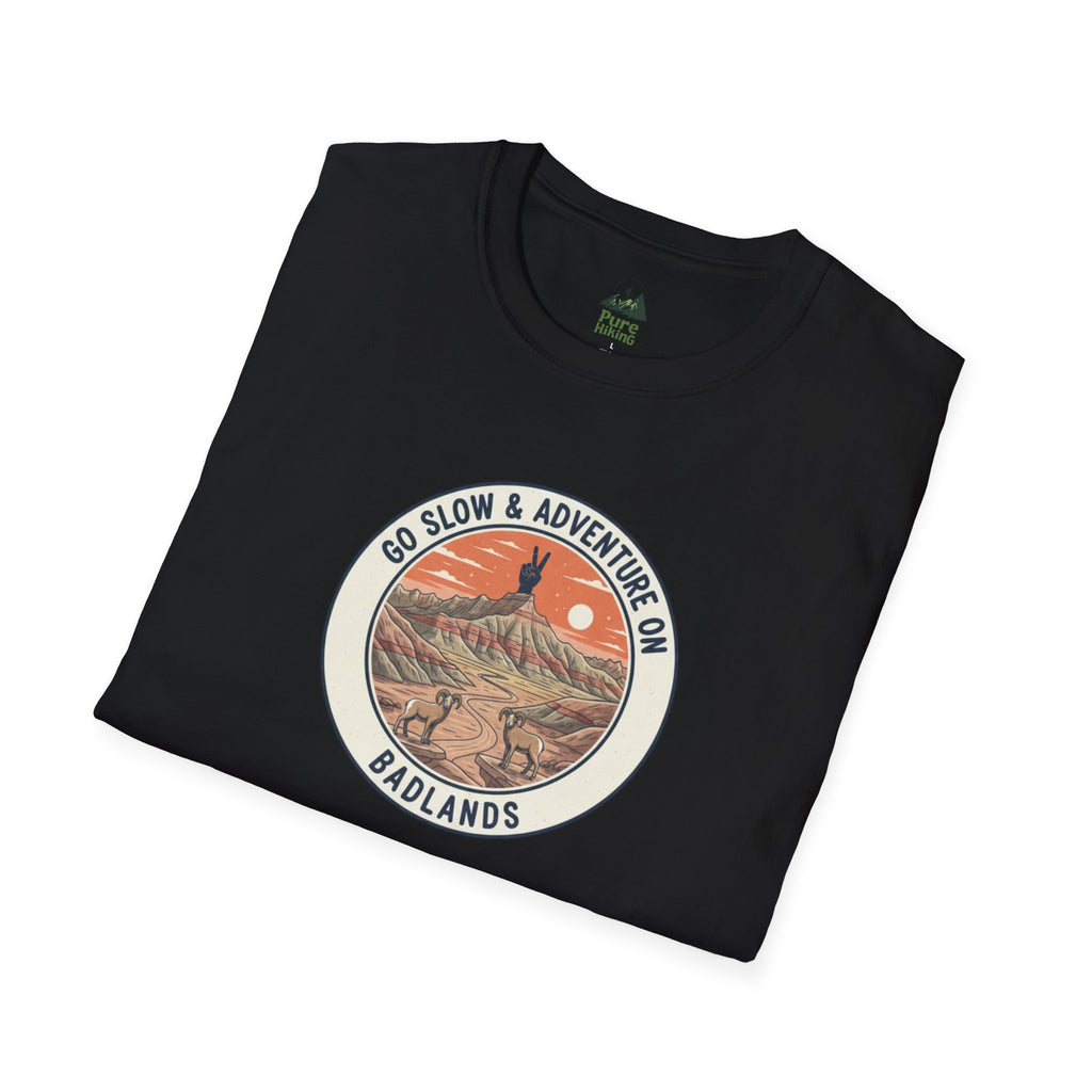 Badlands — "Go Slow & Adventure On" T-Shirt