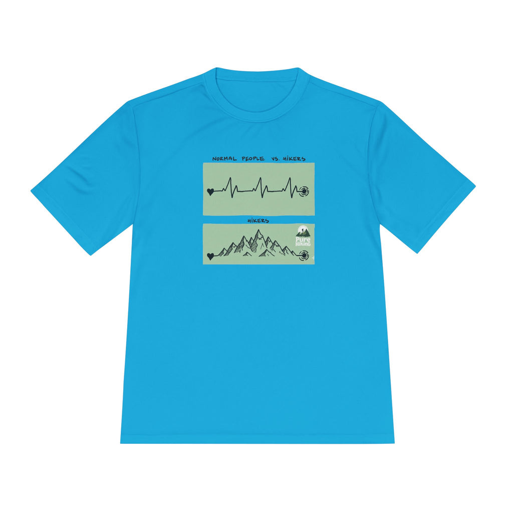 Hiking Tee — 'Normal People Go Outside, Climbs' Mountain Graphic Moisture‑Wicking Shirt