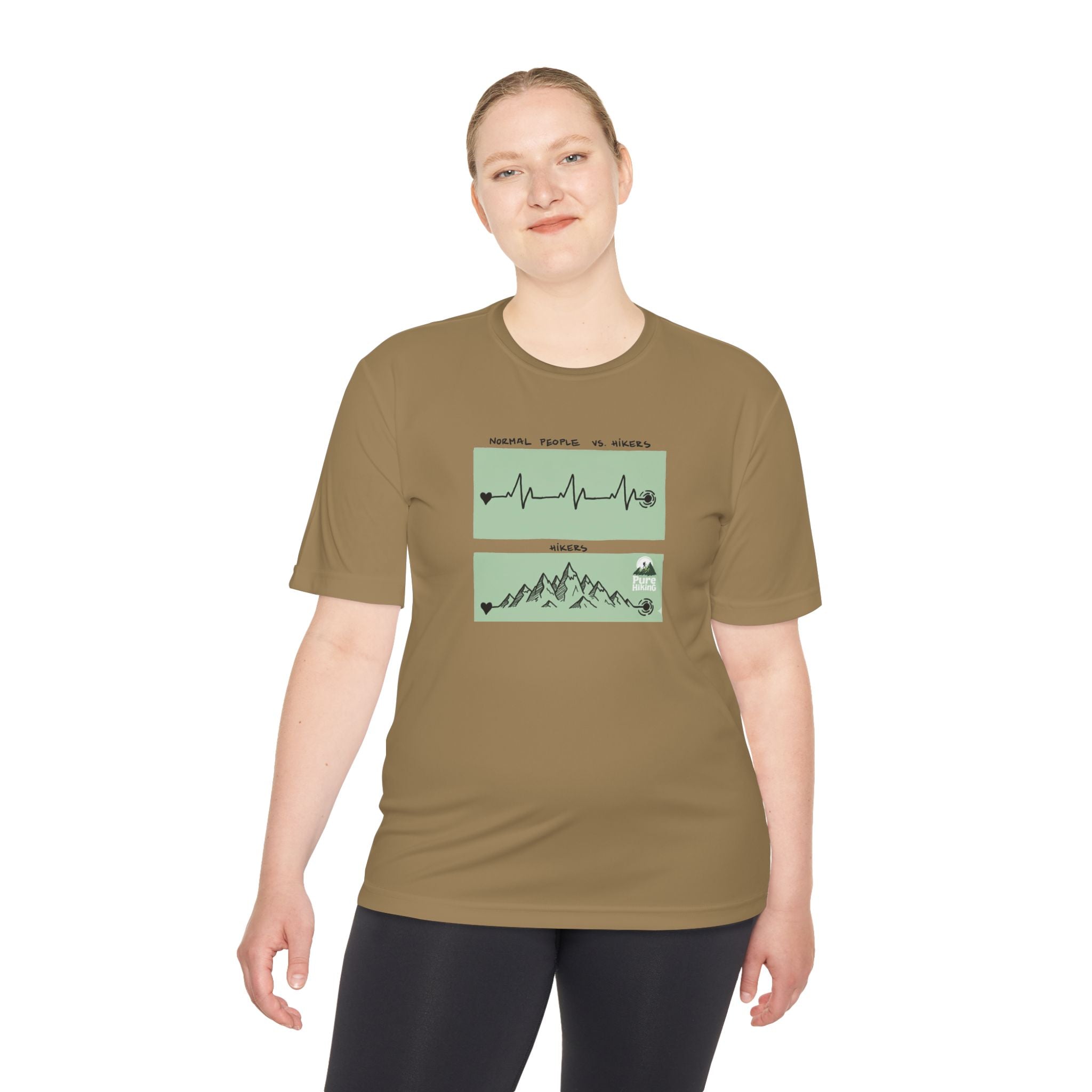Hiking Tee — 'Normal People Go Outside, Climbs' Mountain Graphic Moisture‑Wicking Shirt